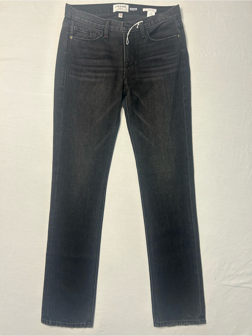 FRAME Le Nik Black Mid-Rise Slim Jeans Women’s Size 27 Made in USA